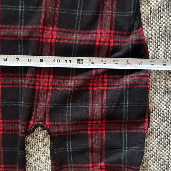 SHO SHO NWT Plaid Button Stretchy One Piece  Pajamas L - Picture 5 of 6